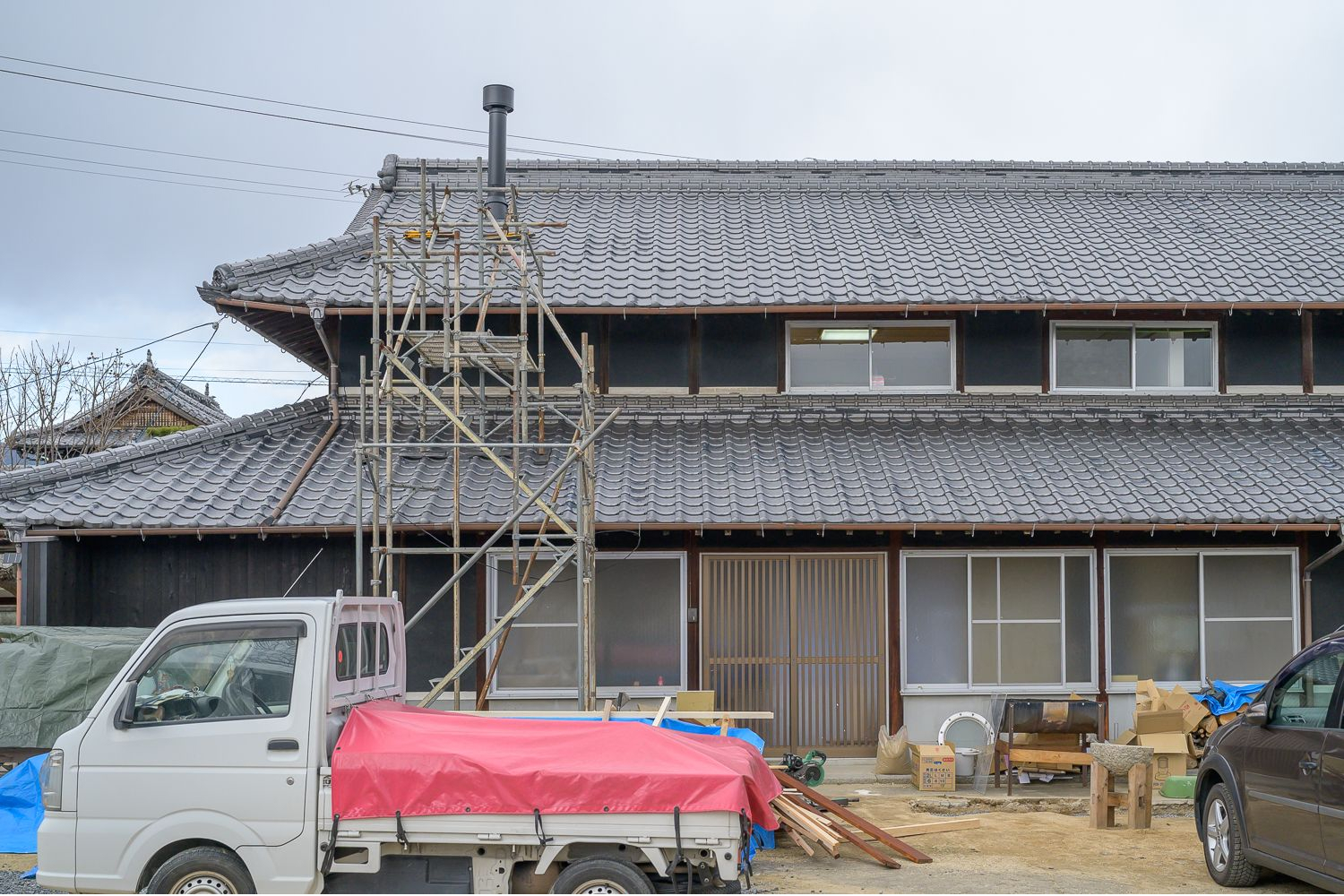 絶賛内装工事中の『長屋門カフェ ひとつぶ』